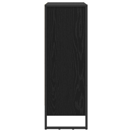 Bokskåp Svart Ek 80 x 30 x 86,5 cm Konstruerat trä