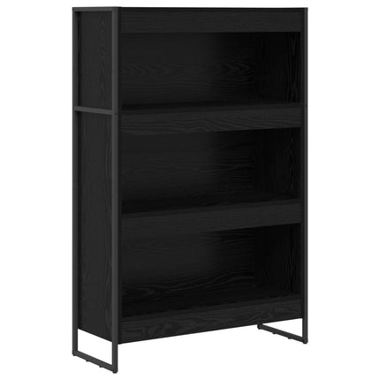 Bokskåp Svart Ek 80 x 30 x 121 cm Konstruerat trä