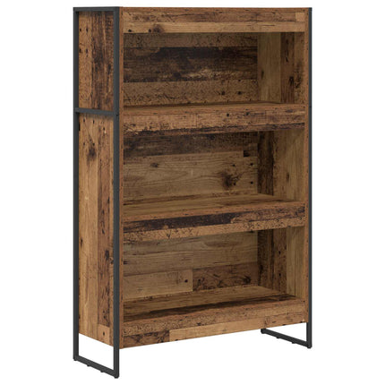 Bokskåp 80 x 30 x 121 cm Konstruerat trä Gammalt trä