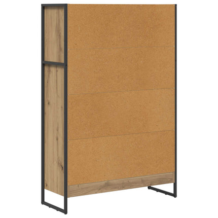 Bokskåp 80 x 30 x 121 cm Konstruerat trä Artisan Ek