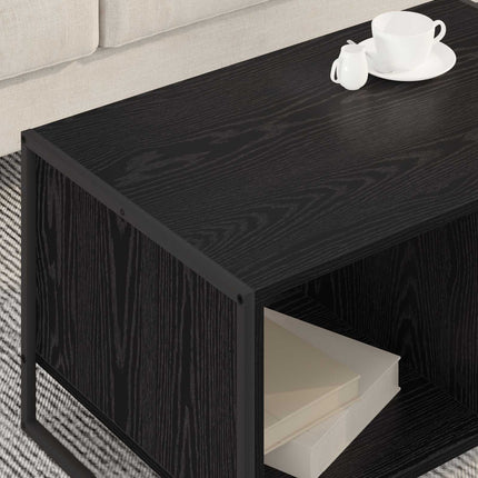 Kaffeebord Svart Ek 80 x 50 x 40 cm Konstruerat trä