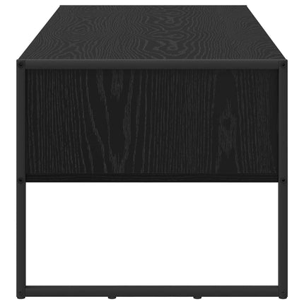 Kaffeebord med låda Svart Ek 100 x 46 x 40 cm Konstruerat trä