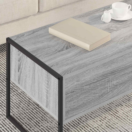Kaffeebord med låda Grå Sonoma 100 x 46 x 40 cm Konstruerat trä