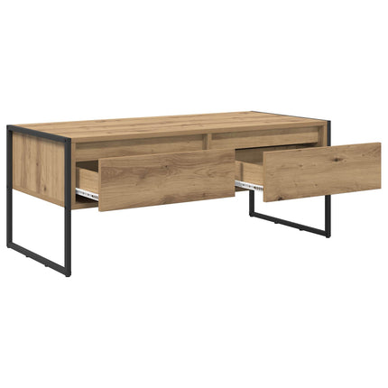 Kaffeebord med låda Artisan Ek 100 x 46 x 40 cm Konstruerat trä