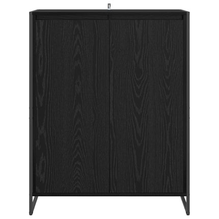 Skoskåp med lagring Svart Ek 79 x 36 x 100 cm Konstruerat trä