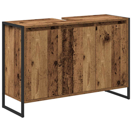 Badrumsskåp Gammalt trä 90 x 30 x 60 cm Konstruerat trä