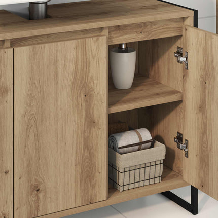 Badrumsskåp med dörr Artisan Ek 90 x 30 x 60 cm Konstruerat trä