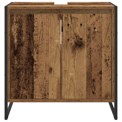 Badrumsskåp Gammalt trä 60 x 30 x 60 cm Konstruerat trä