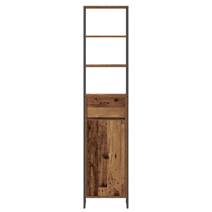 Badrumsskåp Gammalt trä 40 x 30 x 180 cm Konstruerat trä