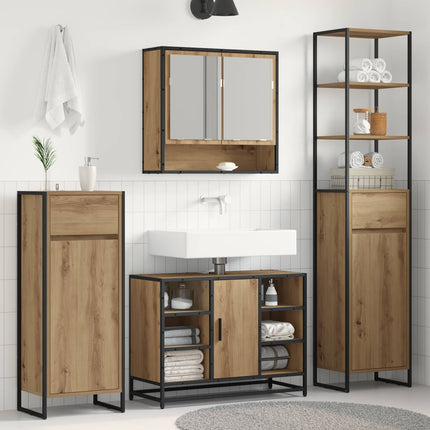 Badrumsskåp Artisan Ek 40 x 30 x 180 cm Konstruerat trä