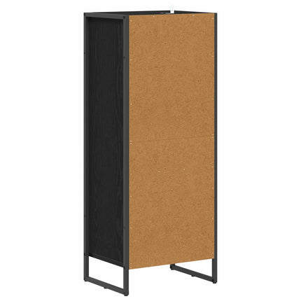 Badrumsskåp Svart Ek 40 x 30 x 100 cm Konstruerat trä