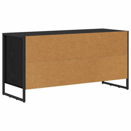 TV-skåp med låda Svart Ek 100 x 36 x 49,5 cm Konstruerat trä