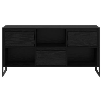TV-skåp med låda Svart Ek 100 x 36 x 49,5 cm Konstruerat trä