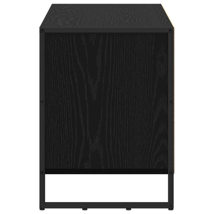 TV-skåp med låda Svart Ek 100 x 36 x 49,5 cm Konstruerat trä