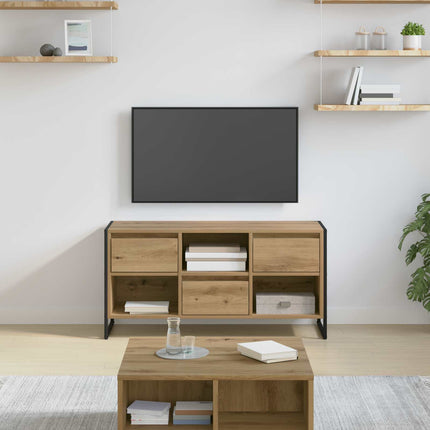 TV-skåp med låda Artisan Ek 100 x 36 x 49,5 cm Konstruerat trä