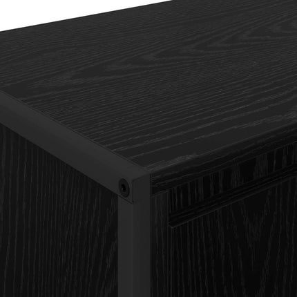 TV-skåp Svart Ek 140 x 36 x 49,5 cm Konstruerat trä