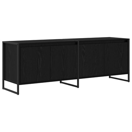 TV-skåp Svart Ek 140 x 36 x 49,5 cm Konstruerat trä