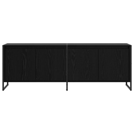 TV-skåp Svart Ek 140 x 36 x 49,5 cm Konstruerat trä