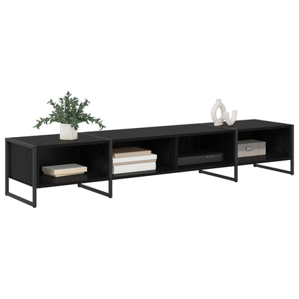 TV-skåp Svart Ek 170.5 x 36 x 30.5 cm Konstruerat trä
