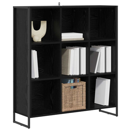 Bokskåp Svart Ek 99.5 x 30 x 108.5 cm Konstruerat trä