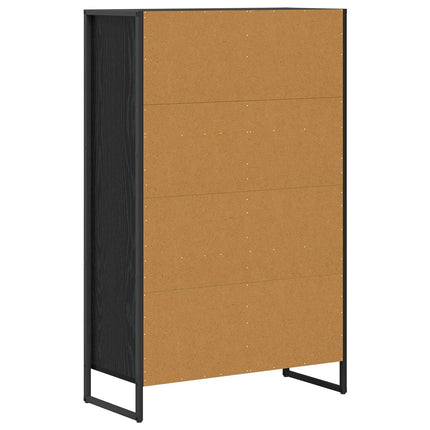 Bokskåp 68 x 30 x 108.5 cm Konstruerat trä Svart Ek