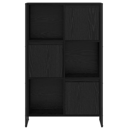Bokskåp 68 x 30 x 108.5 cm Konstruerat trä Svart Ek