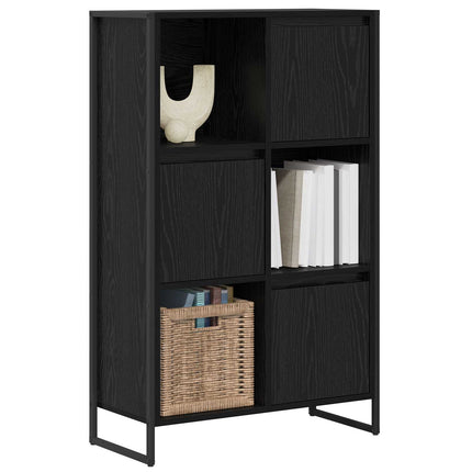Bokskåp Svart Ek 68 x 30 x 108.5 cm Konstruerat trä