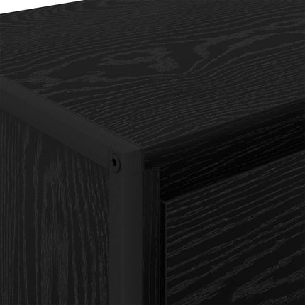Sideboard med låda Svart Ek 42 x 36 x 75.5 cm Konstruerat trä