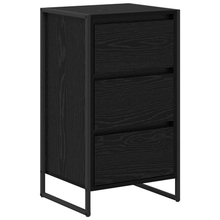 Sideboard Svart Ek 42 x 36 x 75.5 cm Konstruerat trä