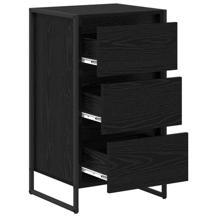 Sideboard Svart Ek 42 x 36 x 75.5 cm Konstruerat trä