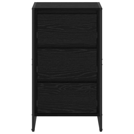 Sideboard med låda Svart Ek 42 x 36 x 75.5 cm Konstruerat trä