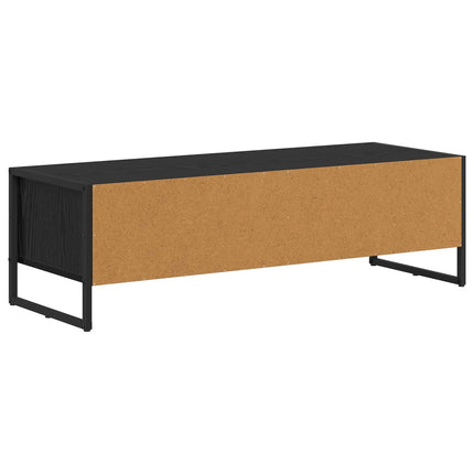 TV-skåp 100 x 36.5 x 30.5 cm Svart Ek Konstruerat trä