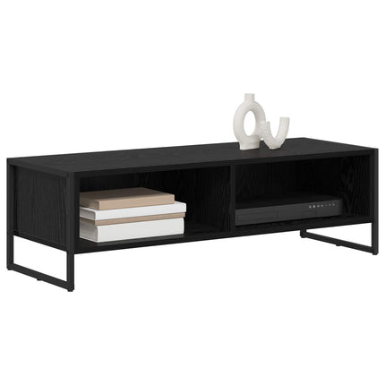 TV-skåp 100 x 36.5 x 30.5 cm Svart Ek Konstruerat trä