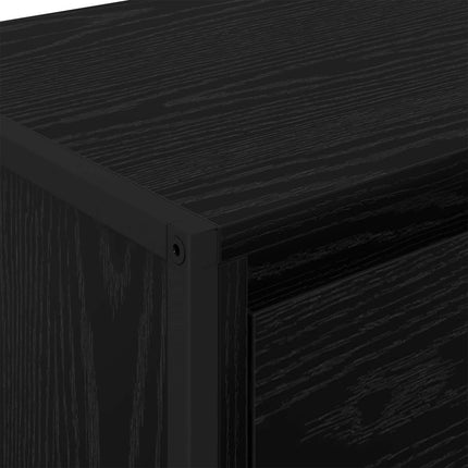 Sideboard Svart Ek 43 x 36 x 75,5 cm Konstruerat trä