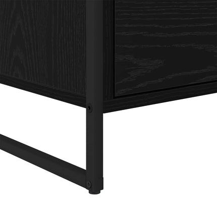 Sideboard med låda Svart Ek 79 x 36 x 75.5 cm Konstruerat trä