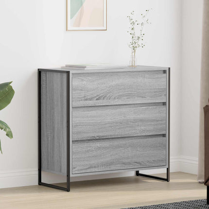 Sideboard med låda Grå Sonoma 79 x 36 x 75.5 cm Konstruerat trä