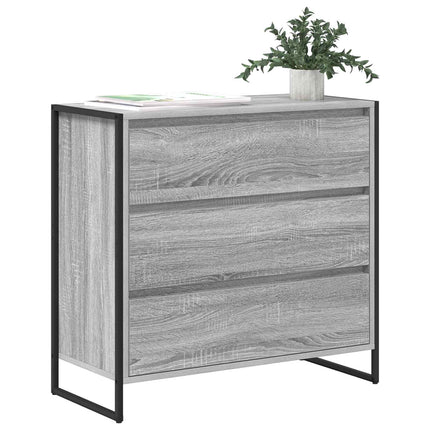 Sideboard med låda Grå Sonoma 79 x 36 x 75.5 cm Konstruerat trä