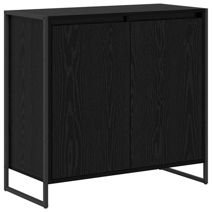 Sidokabinett Svart Ek 79 x 36 x 75 cm Konstruerat trä