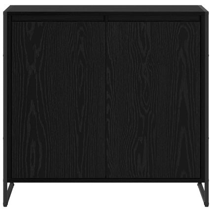 Sidokabinett Svart Ek 79 x 36 x 75 cm Konstruerat trä