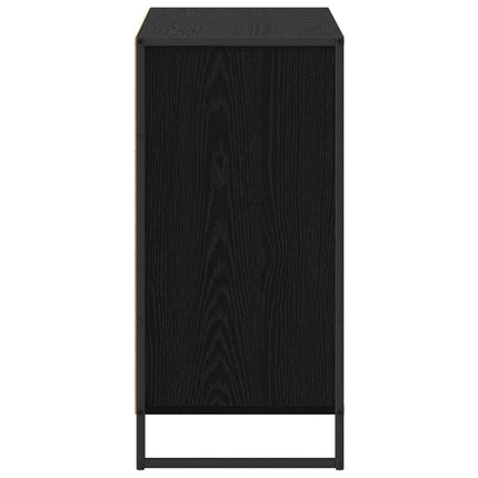 Sidokabinett Svart Ek 79 x 36 x 75 cm Konstruerat trä