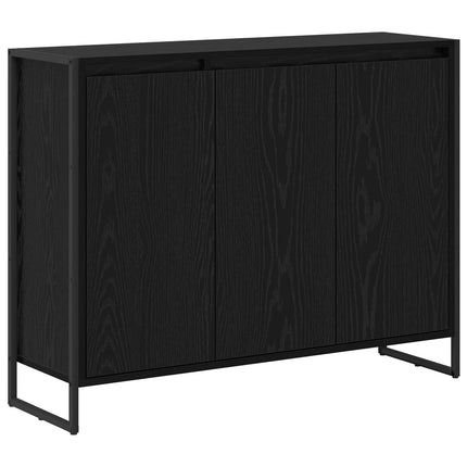 Sidokabinett Svart Ek 96,5 x 30 x 75 cm Konstruerat trä
