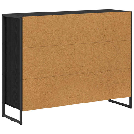 Sidokabinett Svart Ek 96,5 x 30 x 75 cm Konstruerat trä