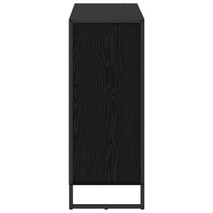 Sidokabinett Svart Ek 96,5 x 30 x 75 cm Konstruerat trä