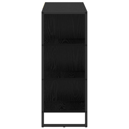 Sidokabinett Svart Ek 96.5 x 30 x 75 cm Konstruerat trä