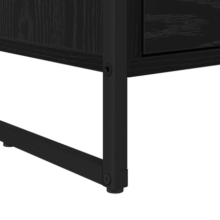 TV-skåp med låda Svart Ek 100 x 36 x 49.5 cm Konstruerat trä