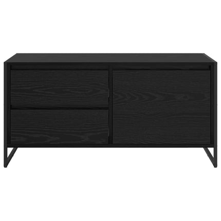 TV-skåp 100 x 36 x 49.5 cm Svart Ek Konstruerat trä
