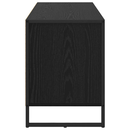 TV-skåp med låda Svart Ek 100 x 36 x 49.5 cm Konstruerat trä