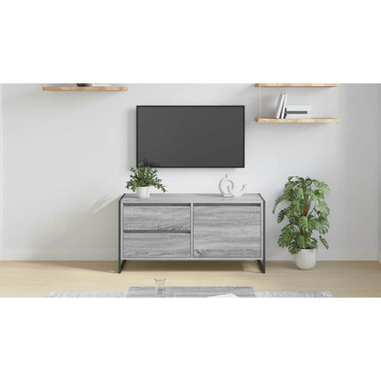 TV-skåp 100 x 36 x 49.5 cm Grå Sonoma Konstruerat trä