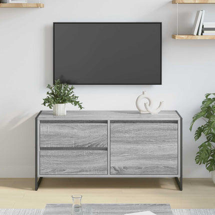 TV-skåp med låda Grå Sonoma 100 x 36 x 49.5 cm Konstruerat trä
