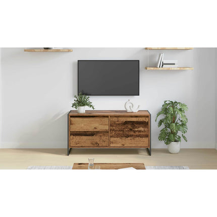 TV-skåp 100 x 36 x 49.5 cm Gammalt trä Konstruerat trä